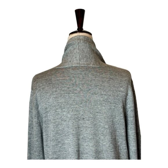 Repeat Easy Knit Sweater Women Small Gray Knit Open Front Long Line Cardigan - Picture 5 of 11